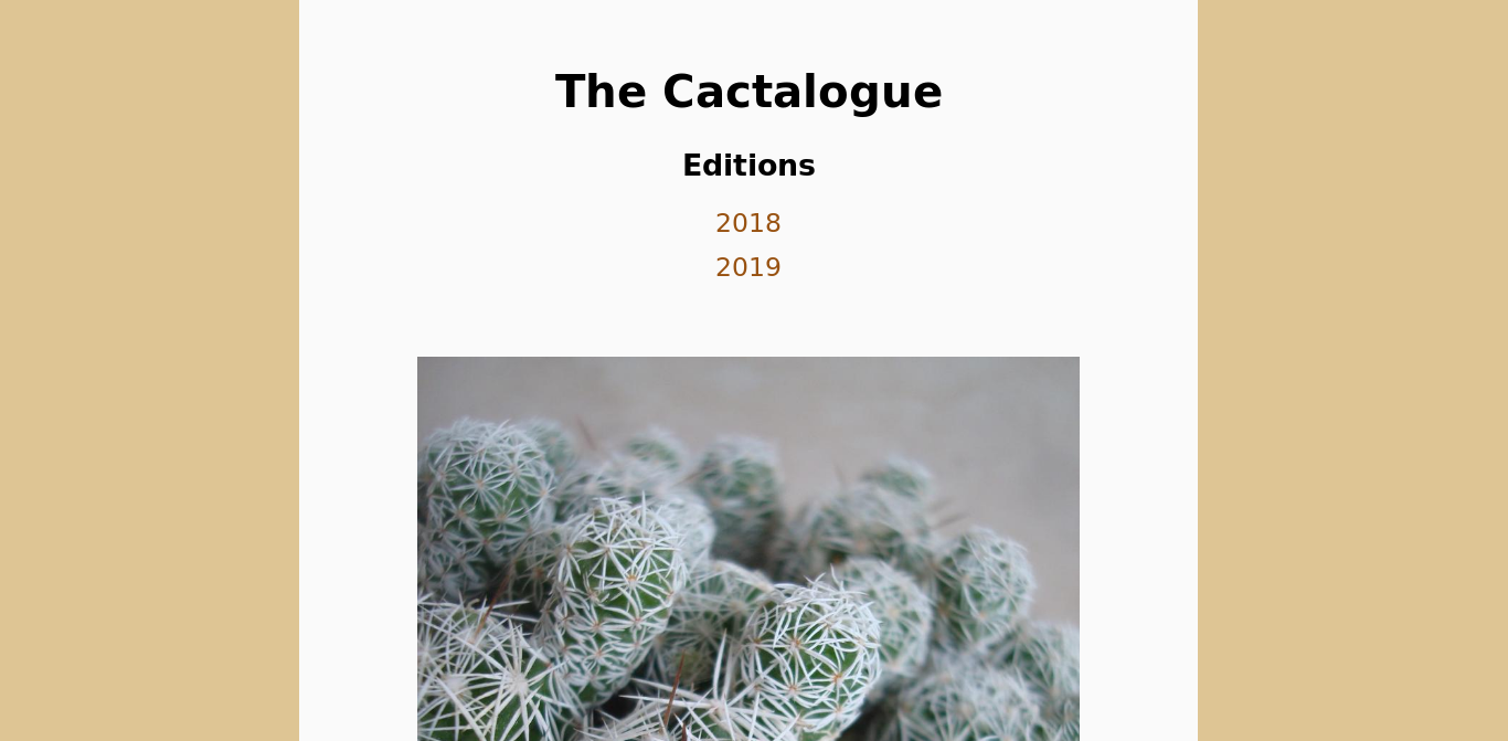 a catalogue of different cactuses